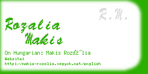 rozalia makis business card